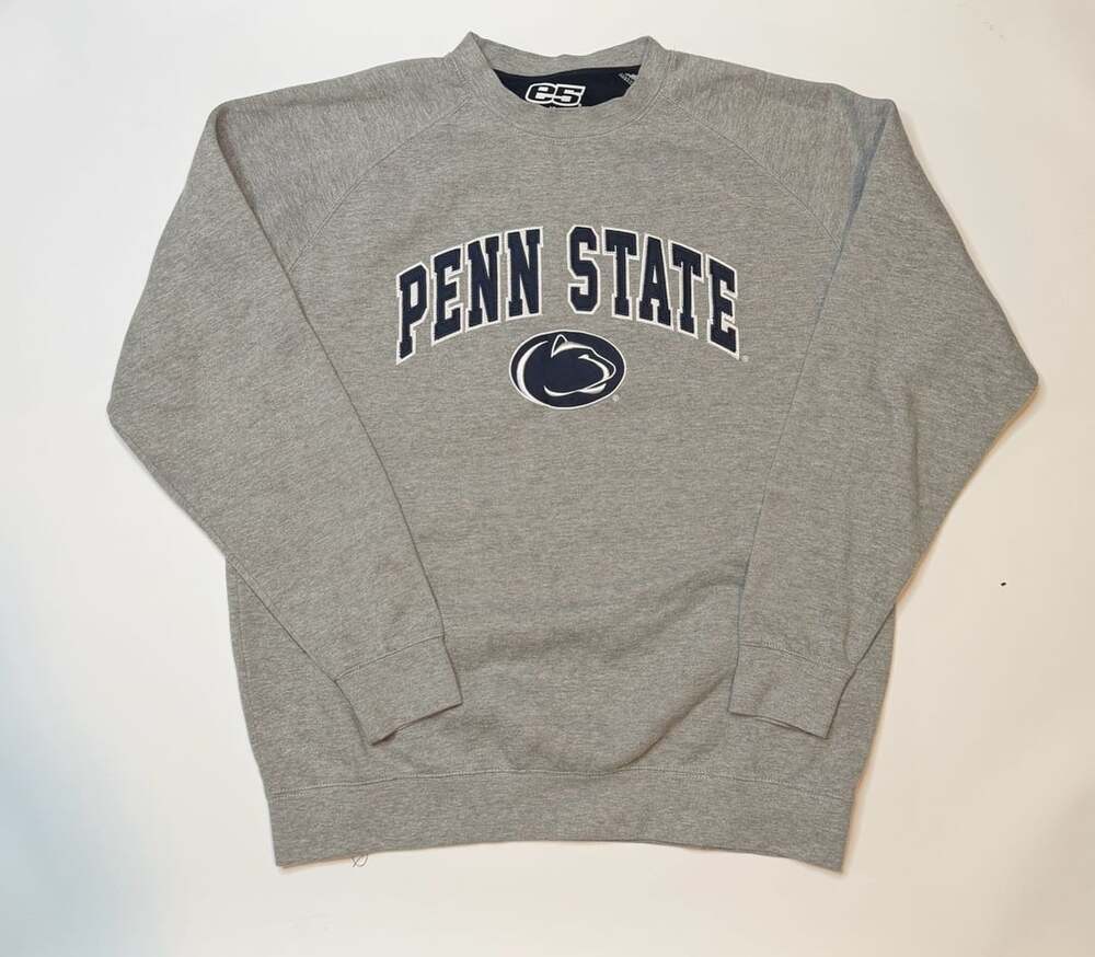 Colosseum Penn State Nittany Lions Arch & Logo Crew Neck Sweatshirt - Heather Gr